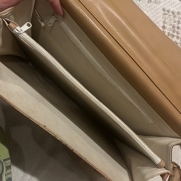 $448 Marchino Leather Vintage Map Shoulder bag and Briefcase  NWOT - Picture 6 of 7